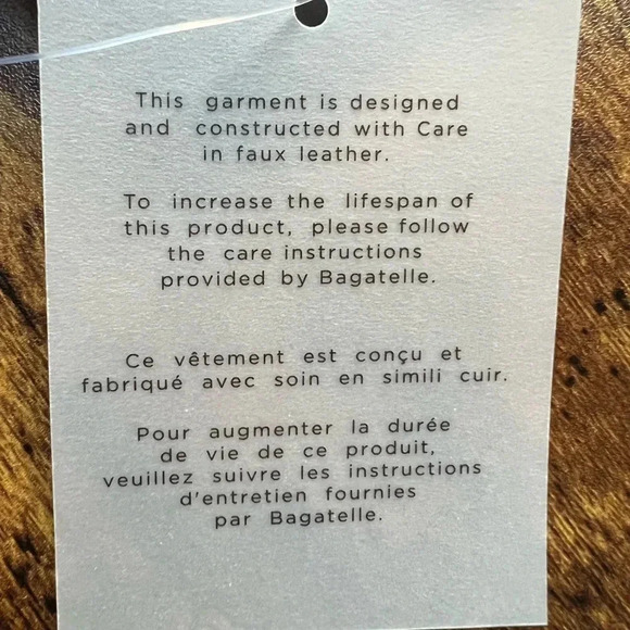 BUNDLE: (1) Bagatelle pleather shorts, (1) Shein tee, (1) wood heart earrings - Picture 12 of 16